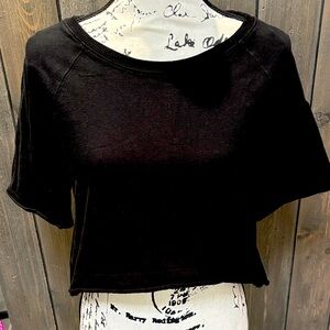 We The Free Black Crop Top